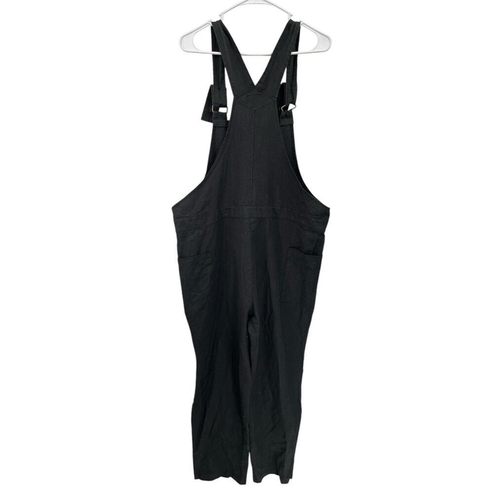 NWT Lakhays Overalls Black Cotton Hemp Lagenlook Boho Size Large - Picture 5 of 10